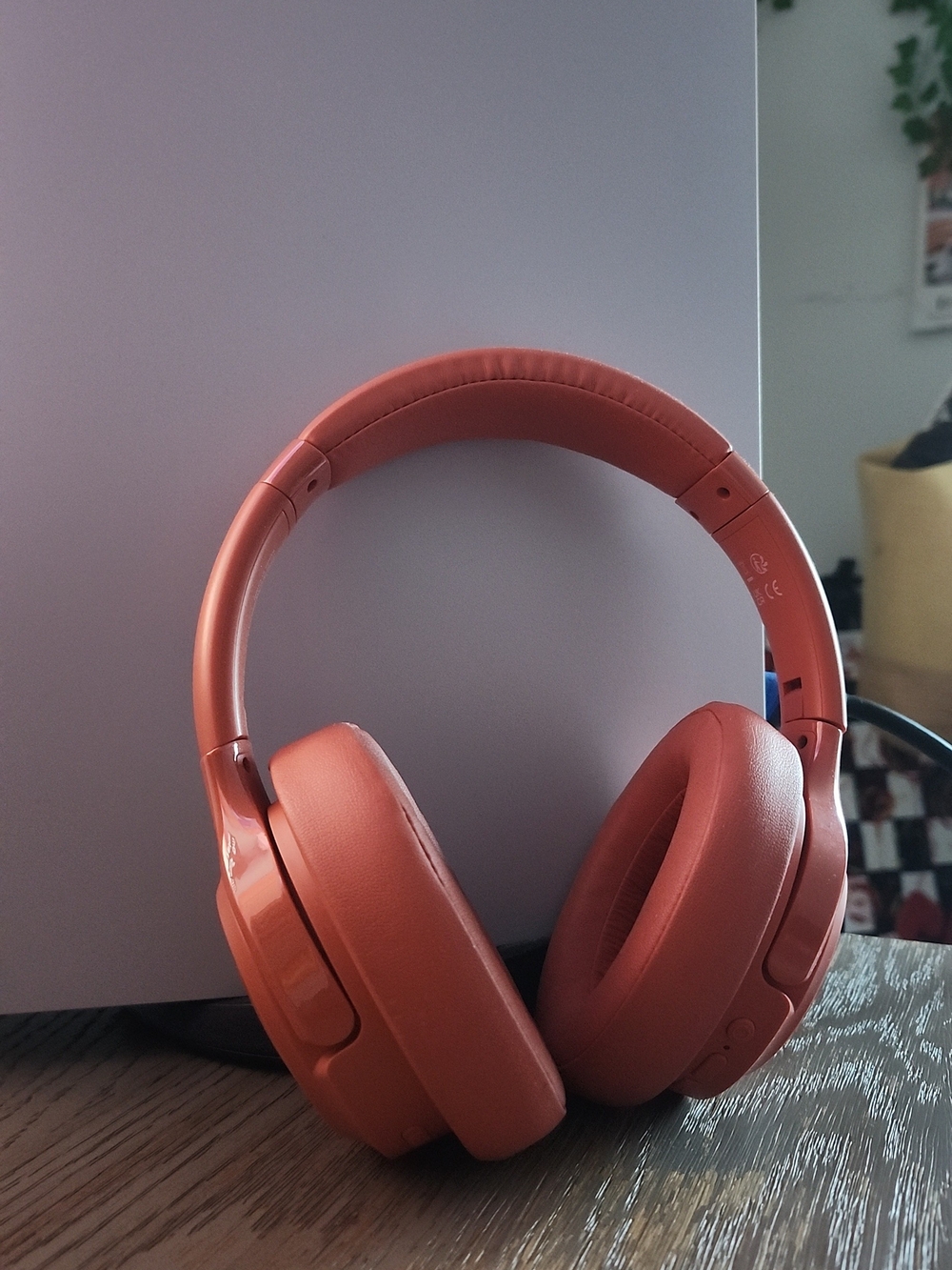 Over-Ear Wireless Headphones in Coral Orange